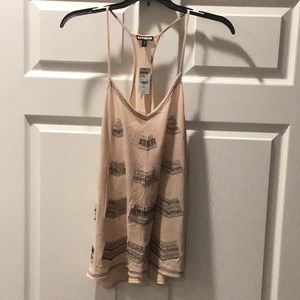 Express Beige and Black Tank Top